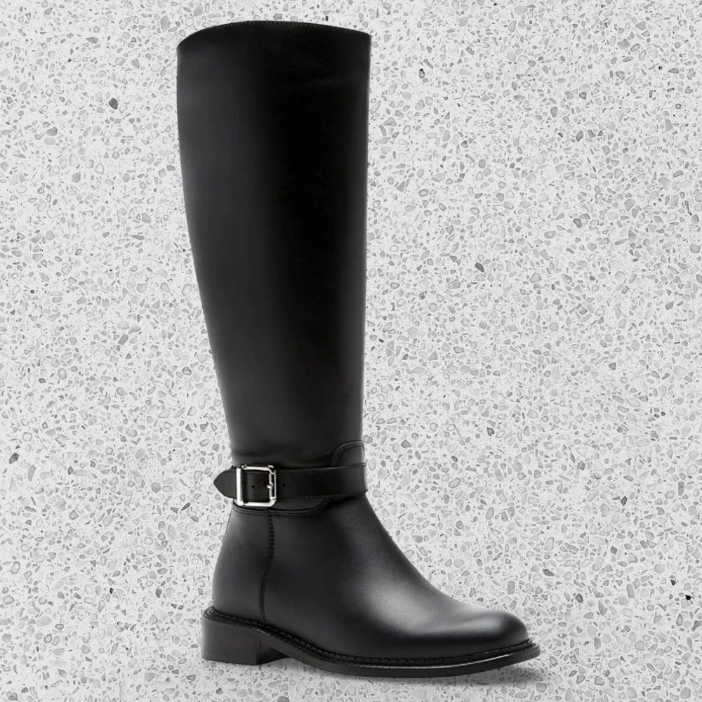 La Canadienne Stevie Knee High Boots Black Leather Riding Boot size 7.5